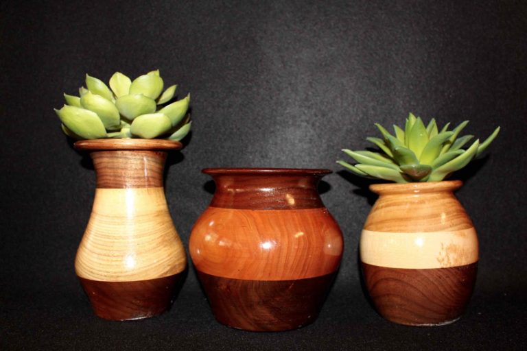 Wooden Vases